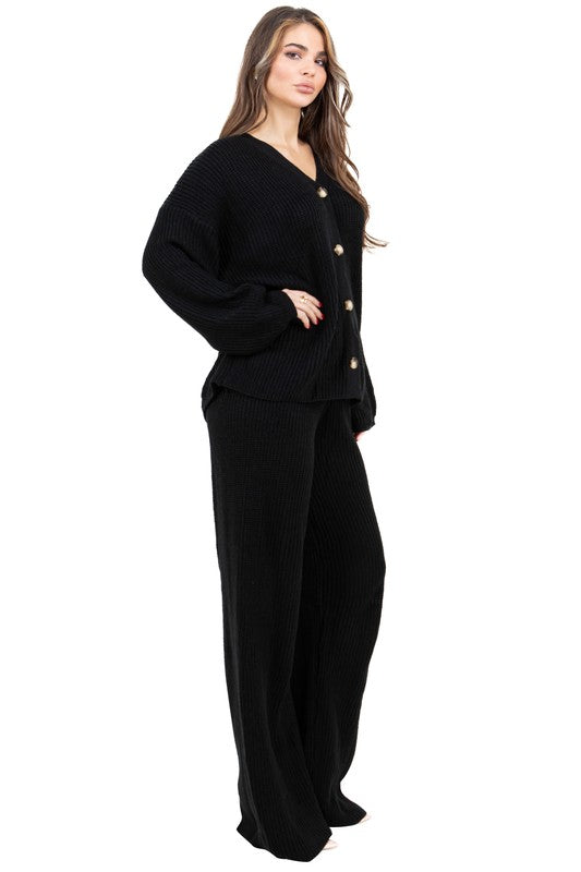 WOMEN FASHION 2PCS SWEATER PANTS SET - Modestly Vogue 