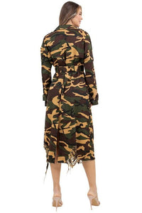 Stylish Dresses for Women – Trendy & Timeless Styles for Every Occasion | Modestly Vogue Flattering Curvy Fit | Stylish & Comfortable Plus-Size Clothing | Modestly Vogue WOMEN FASHION CAMOFLAGE LONG TRENCH COAT - Modestly Vogue 