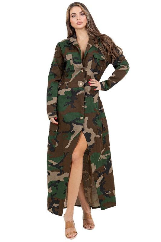 Stylish Dresses for Women – Trendy & Timeless Styles for Every Occasion | Modestly Vogue Flattering Curvy Fit | Stylish & Comfortable Plus-Size Clothing | Modestly Vogue WOMEN FASHION CAMOFLAGE LONG MAXI DRESS - Modestly Vogue 