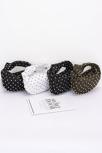 Studded Top Knotted Handle Soft Clutch Evening Bag - Modestly Vogue 