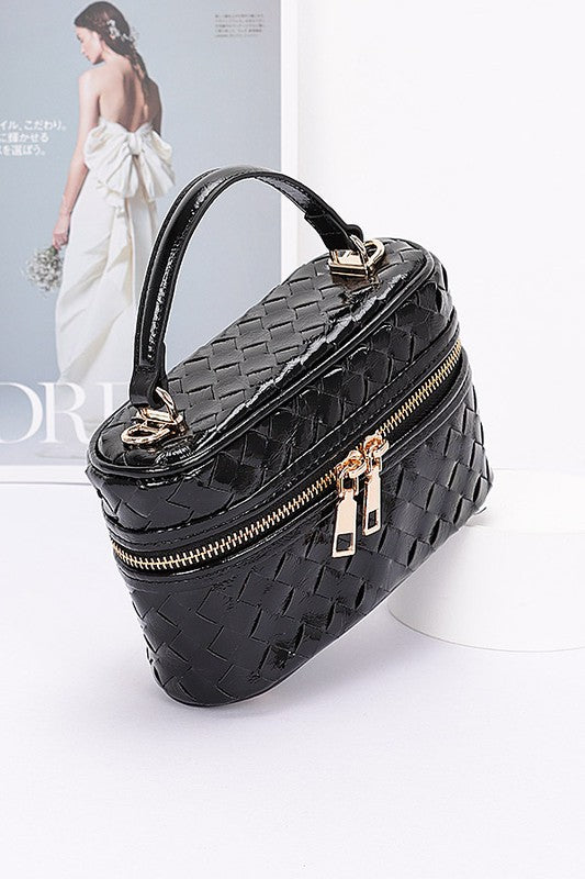 Braided Metallic Top Handle Vanity Swing Bag | Elegant Women’s Handbag - Modestly Vogue 