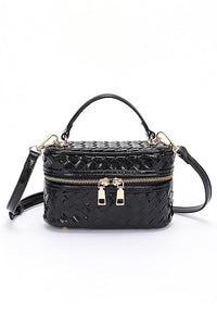 Braided Metallic Top Handle Vanity Swing Bag | Elegant Women’s Handbag - Modestly Vogue 