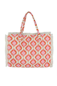 Boho Chic Aztec Jacquard Fashion Tote - Modestly Vogue 