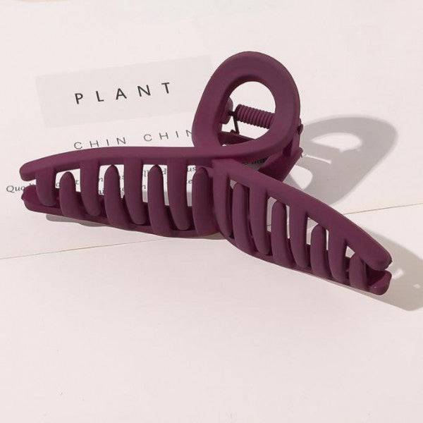 Criss Cross Solid Color Matte Hair Claw – Sleek & Stylish Hair Accessory for All Hair Types