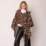 Soft Knit Leopard Print Ruana – Cozy & Stylish Layering Piece for Every Season"