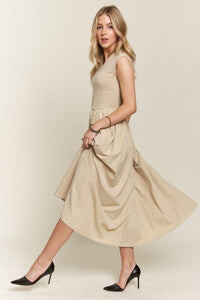 V-Neck Cap Sleeve Dress - Elegant and Comtable Maxi Dress - Modestly Vogue 