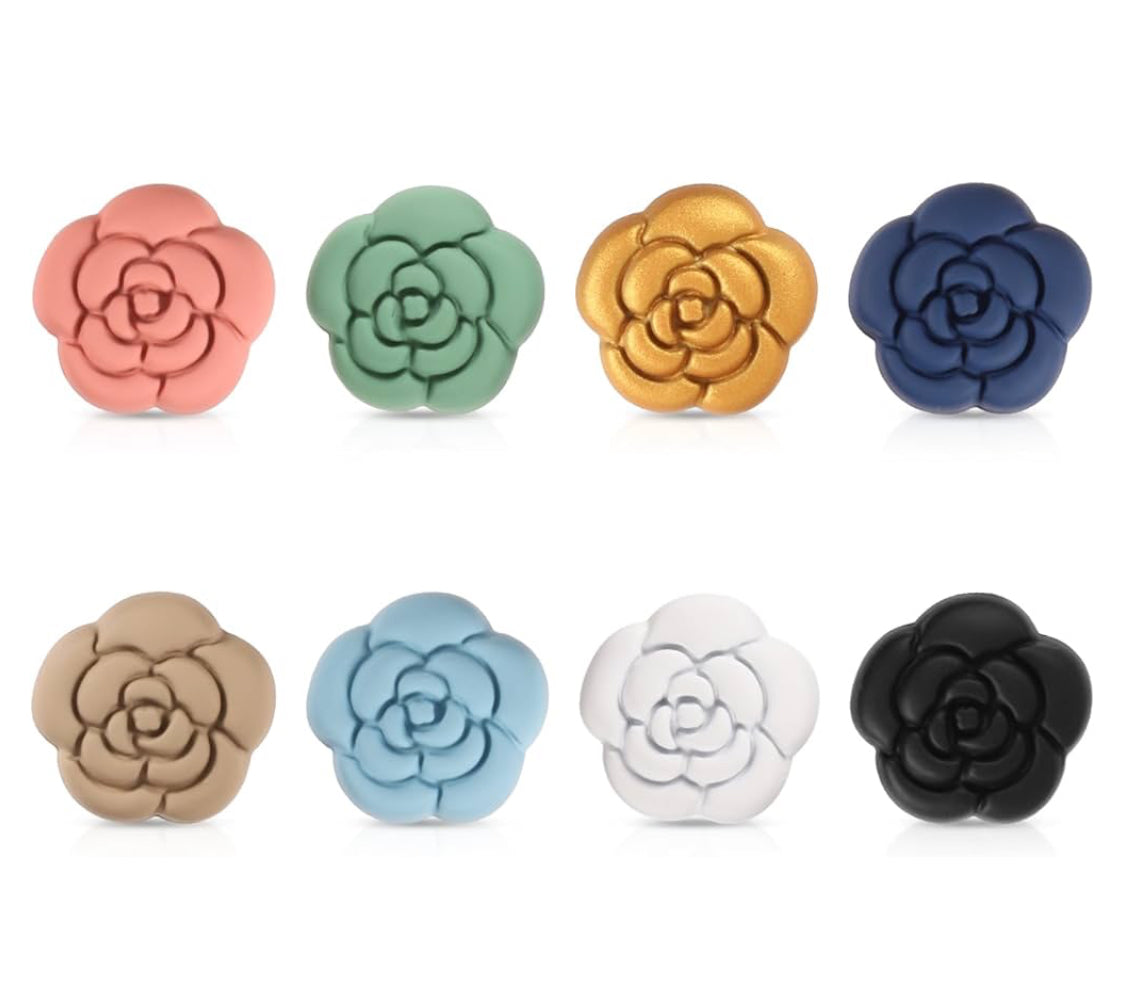 Multipurpose Set Flower Shape Hijab Magnets – Elegant & Functional Hair Accessories - Modestly Vogue 