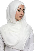 Stylish & Modest Hijabs for Women – Trendy, Elegant Hijab Collection | Modestly Vogue Light Viscose Rayon Shawl Set - Thin Plain Hijabs with Caps for Comfortable & Stylish Coverage - Modestly Vogue 