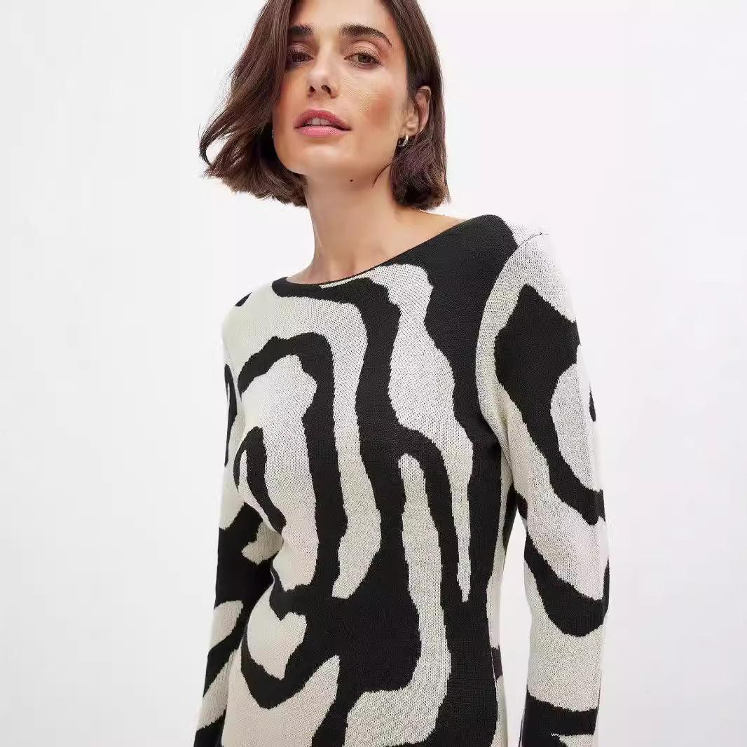 Stylish Dresses for Women – Trendy & Timeless Styles for Every Occasion | Modestly Vogue Autumn Winter Women Clothing Elegant Printed Long Sleeve Dress - Modestly Vogue 