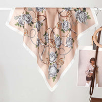 Stylish Clothing Accessories for Every Look – Trendy & Chic Accessories for Women | Modestly Vogue Romantic Camellia Printed Emulation Silk Scarf Women High Grade Small Scarf Spring Summer Sun Protection - Modestly Vogue 