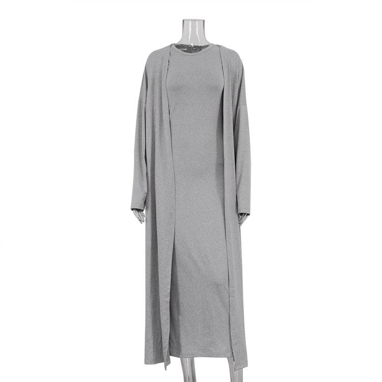 Dresses Women – Timeless Styles Every Occasion | Modestly Vogue Round Neck Sleeveless Vest Set Sheath Maxi Dress Long Cardigan Casual Two Piece Set - Modestly Vogue 