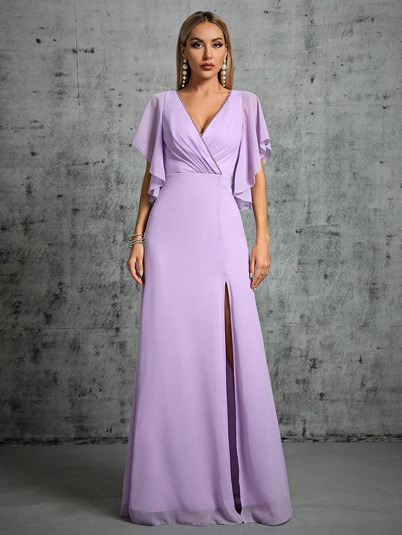 Dresses Women – Timeless Styles Every Occasion | Modestly Vogue Evening Dress V neck Simplicity Solid Color Dress Cocktail Annual Meeting Bridesmaid Dress Summer - Modestly Vogue 