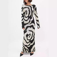 Stylish Dresses for Women – Trendy & Timeless Styles for Every Occasion | Modestly Vogue Autumn Winter Women Clothing Elegant Printed Long Sleeve Dress - Modestly Vogue 