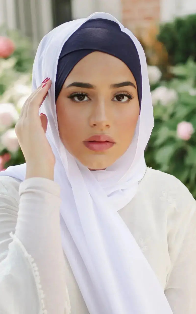 Stylish & Modest Hijabs for Women – Trendy, Elegant Hijab Collection | Modestly Vogue New Stretchy Crisscross Modal Jersey Inner Hijab Hats Muslim - Modestly Vogue 