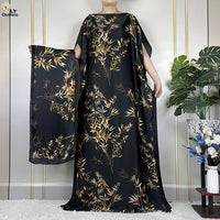 Muslim Abayas For Women 2023 New Fashion Printed Silk Soft Loose Femme - Modestly Vogue 