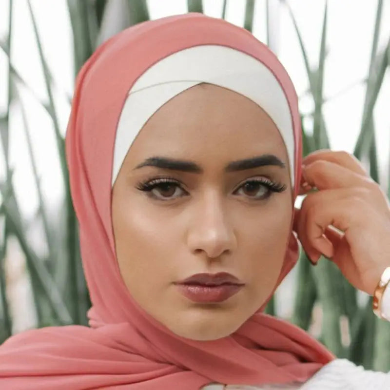 Stylish & Modest Hijabs for Women – Trendy, Elegant Hijab Collection | Modestly Vogue New Stretchy Crisscross Modal Jersey Inner Hijab Hats Muslim - Modestly Vogue 