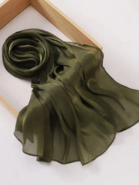 Eid Organza 70x175 cm Maxi Satin Khimar Abaya | Dubai Arabic Islamic Fashion - Modestly Vogue 