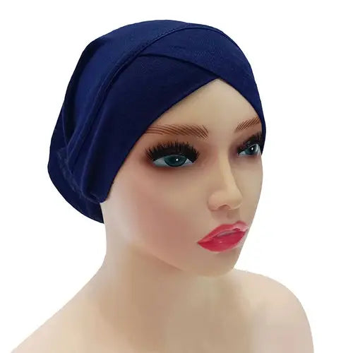 Stylish & Modest Hijabs for Women – Trendy, Elegant Hijab Collection | Modestly Vogue New Stretchy Crisscross Modal Jersey Inner Hijab Hats Muslim - Modestly Vogue 