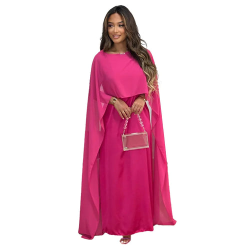 Ramadan Muslim Women Maxi Dress Abaya Kaftan Eid Djellaba Cloak