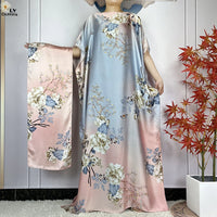 Muslim Abayas For Women 2023 New Fashion Printed Silk Soft Loose Femme - Modestly Vogue 
