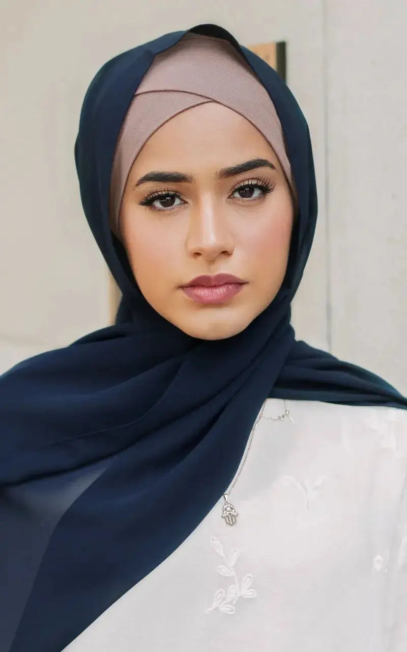 Stylish & Modest Hijabs for Women – Trendy, Elegant Hijab Collection | Modestly Vogue New Stretchy Crisscross Modal Jersey Inner Hijab Hats Muslim - Modestly Vogue 