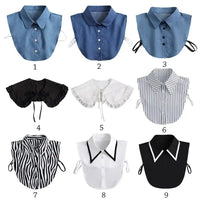 New Lapel Fake Collar Vintage Detachable Shirt False Collar for Women - Modestly Vogue 