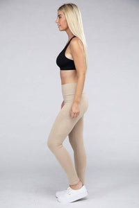 Active Leggings with Concealed Pockets Activewear - Modestly Vogue 