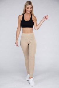 Active Leggings with Concealed Pockets Activewear - Modestly Vogue 