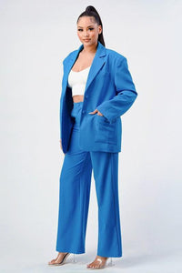 ATHINA CASUAL LOOSE FIT BLAZER AND PANTS - Modestly Vogue 