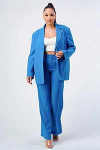 ATHINA CASUAL LOOSE FIT BLAZER AND PANTS - Modestly Vogue 