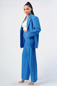 ATHINA CASUAL LOOSE FIT BLAZER AND PANTS - Modestly Vogue 