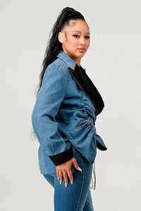 Denim Athina Cute Blazer - Modestly Vogue 