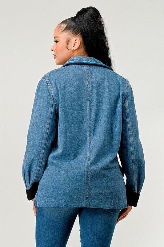 Denim Athina Cute Blazer - Modestly Vogue 