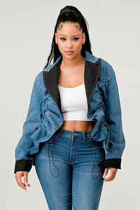 Denim Athina Cute Blazer - Modestly Vogue 