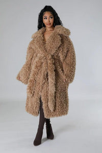 ATHINA Fuzzy Fur Winter Heavy Jacket - Modestly Vogue 