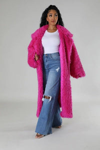 ATHINA Fuzzy Fur Winter Heavy Jacket - Modestly Vogue 