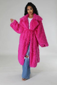 ATHINA Fuzzy Fur Winter Heavy Jacket - Modestly Vogue 