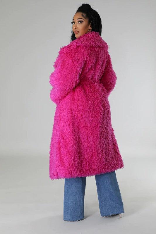 ATHINA Fuzzy Fur Winter Heavy Jacket - Modestly Vogue 