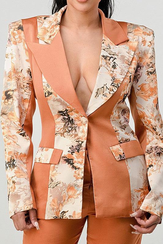 ATHINA TRANSITION PRINT BLAZER AND PANT SUIT - Modestly Vogue 