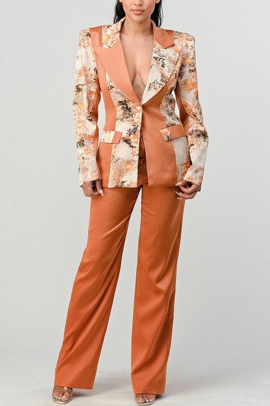 ATHINA TRANSITION PRINT BLAZER AND PANT SUIT - Modestly Vogue 