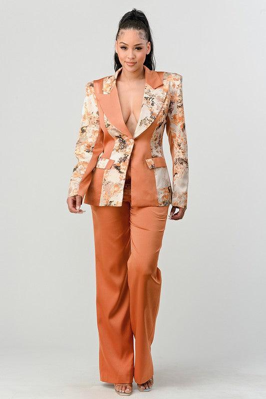 ATHINA TRANSITION PRINT BLAZER AND PANT SUIT - Modestly Vogue 