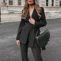 Autumn New Fashion Suit Two-Piece Set Blazer - Modestly Vogue 