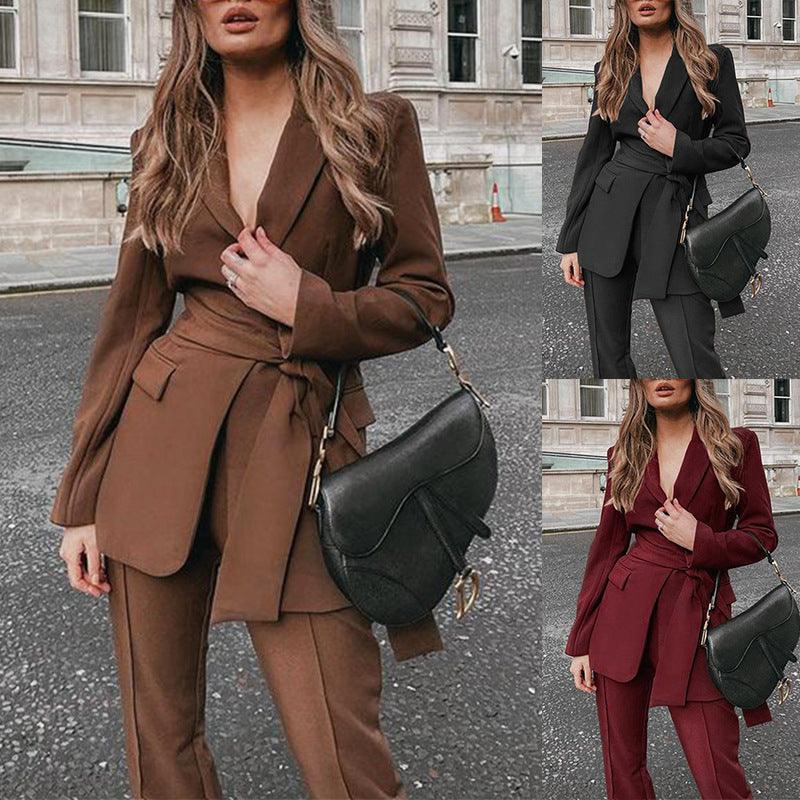 Autumn New Fashion Suit Two-Piece Set Blazer - Modestly Vogue 