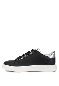 Claude Faux Leather Back Panel Detail Sneakers - Modestly Vogue 