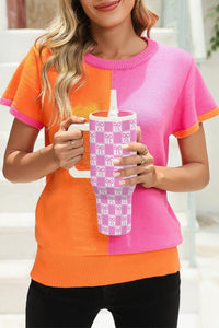 Bonbon Checkered Bow Print Tumbler Cup - Modestly Vogue 