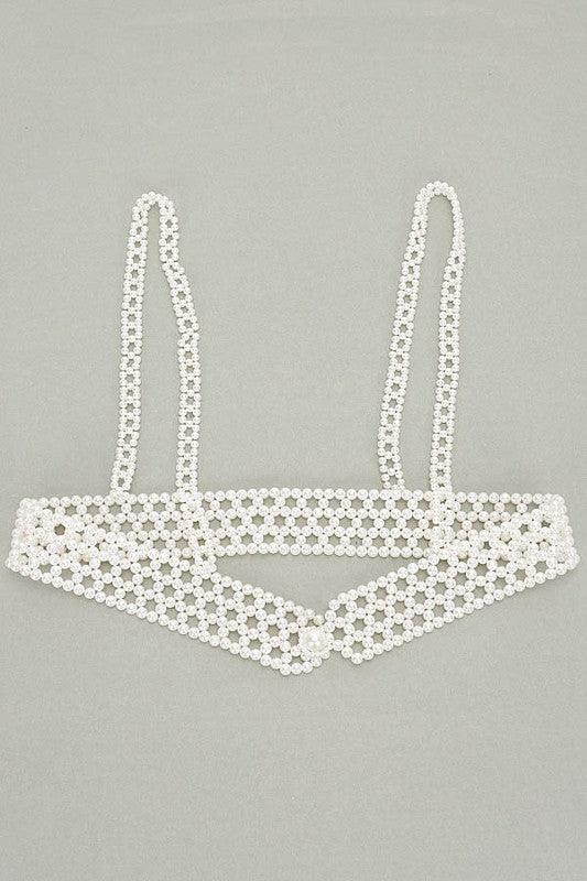 Braided Faux Pearl Harness Belt – Waist Accessory - Modestly Vogue 