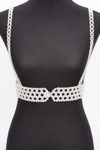 Braided Faux Pearl Harness Belt – Waist Accessory - Modestly Vogue 