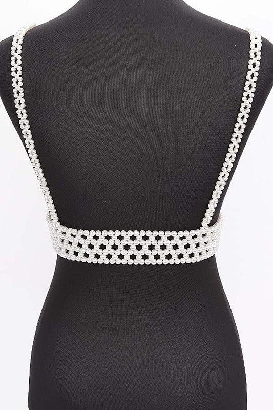 Braided Faux Pearl Harness Belt – Waist Accessory - Modestly Vogue 