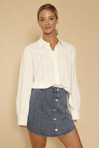 Button down blouse - Modestly Vogue 