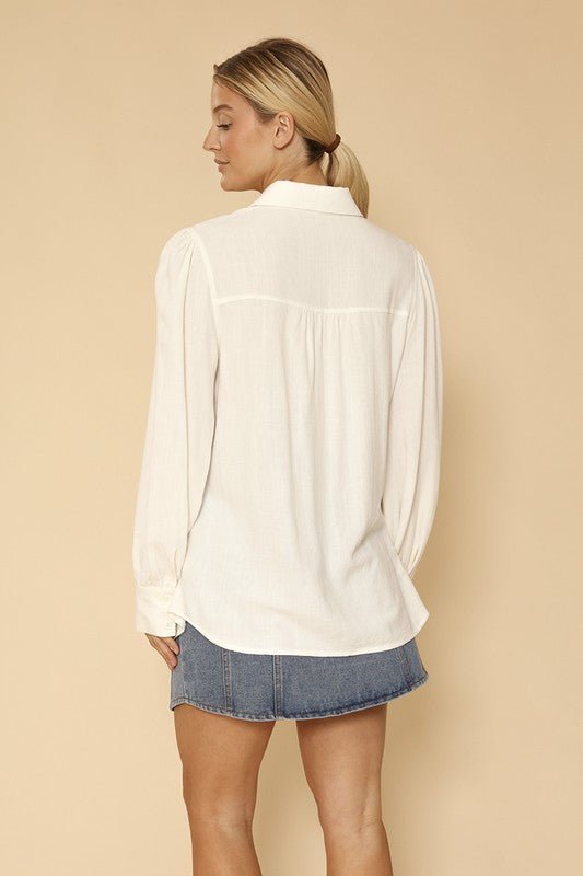 Button down blouse - Modestly Vogue 